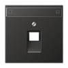 Накладка 1-ой наклонной телефонной/компьютерной розетки с полем для надписи Jung LS 990 антрацит AL2969-1NAUAAN