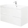 Тумба с раковиной Belbagno Vittoria VITTORIA-1000-2C-SO-BO-P 100x45x57 Bianco Opaco подвесная с двумя выкатными ящиками фото 2