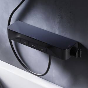 Смеситель для душа Am.Pm Func F8F10522 кнопочный, с полкой, с изливом, черный