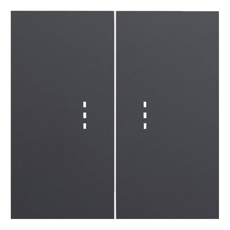 Клавиши двухклавишного выключателя с подсветкой Rikett 35612 MB черный сатин