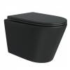 Унитаз подвесной Teymi Solli Black T40201MB безободковый, с сиденьем микролифт, черный матовый фото 8