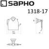 Держатель SAPHO DIAMOND туалетной бумаги с крышкой, бронза фото 4