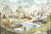 Фреска Ortograf Adventure 35291 Кемпинг в лесу Кракелюр Золото FK-G
