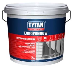 Герметик акриловый наружный паропроницаемый Tytan Professional Eurowindow белый 7 кг