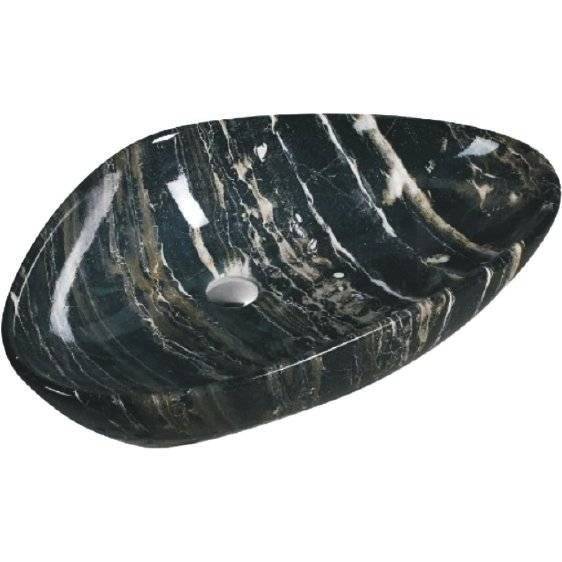 Раковина SantiLine SL-7031 67 см, под мрамор, черная