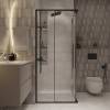 Душевой уголок Niagara Nova NG-6822-34BLACK профиль черный матовый, стекло прозрачное, 80x80x195 фото 4