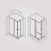 Душевой уголок Am.Pm Gem W90G-403-100280-BT профиль черный матовый, стекло прозрачное, 100x80 фото 8