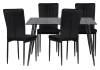 Обеденная группа Woodville Эрнал 599453 gray, black, стулья велюр