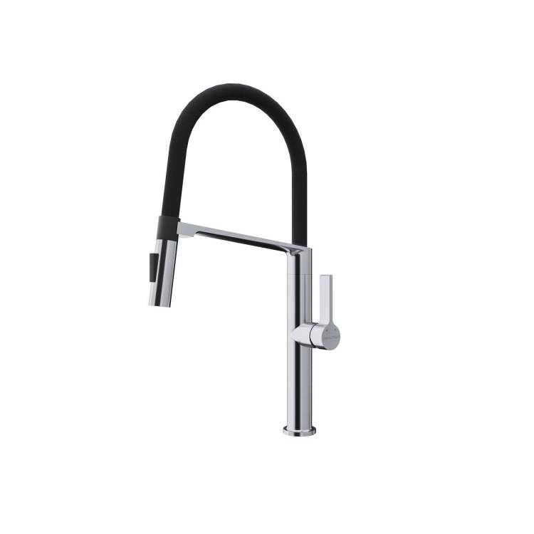 Смеситель для кухни Paulmark Barrel Ba214029-CR с гибким изливом, хром