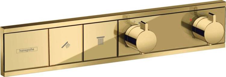 Термостатический смеситель Hansgrohe RainSelect 15380990 для ванны, полированное золото