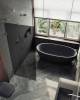 Душевая перегородка MaybahGlass MGD-271-4 79x195, стекло графит матовый 8 мм, профиль хром глянцевый фото 3