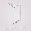 Душевая перегородка Am.Pm X-Joy W94WI-90-F1-BTE 90x195, стекло прозрачное 6 мм, профиль черный фото 8