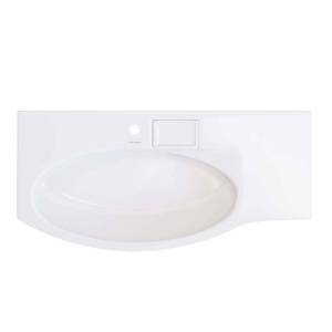 Раковина Kerama Marazzi Riva RV.wb.100Lh левая, 102 см, белая глянцевая