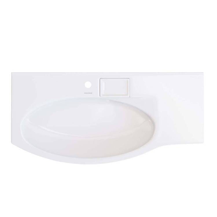 Раковина Kerama Marazzi Riva RV.wb.100Lh левая, 102 см, белая глянцевая