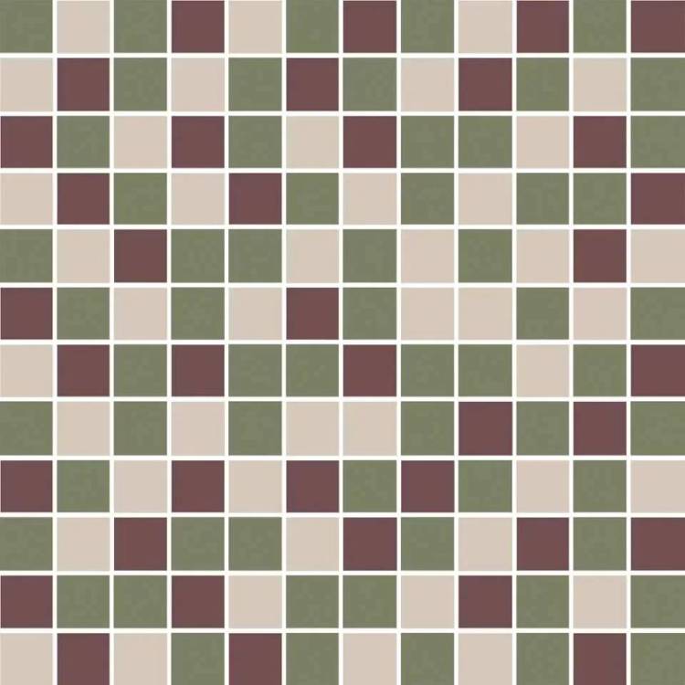 Мозаика Kerama Marazzi Темари KMD2MSM011MN мозаичный микс зелёный. бордовый. бежевый светлый матовый 29.8x29.8