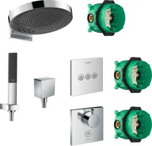 Душевой комплект Hansgrohe Rainfinity 360 (3 jet) 26234000 + 26857000 + 26455000 + 15761000 + 15764000