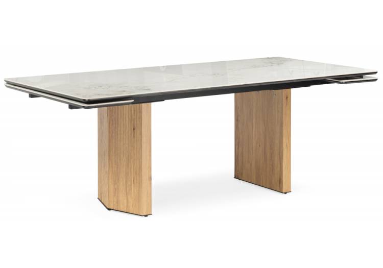 Стол Woodville Монерон 621193 brecha crema elegance, дуб монтана 200(260)x100x77