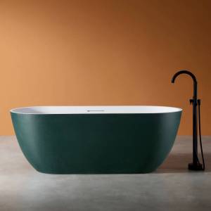 Ванна из искусственного камня Abber Frankfurt AM9941MBG 170x75 темно-зеленая матовая