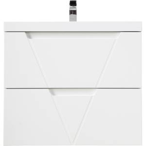Тумба с раковиной Belbagno Vittoria VITTORIA-700-2C-SO-BL-P 70x45x57 Bianco Lucido подвесная с двумя выкатными ящиками