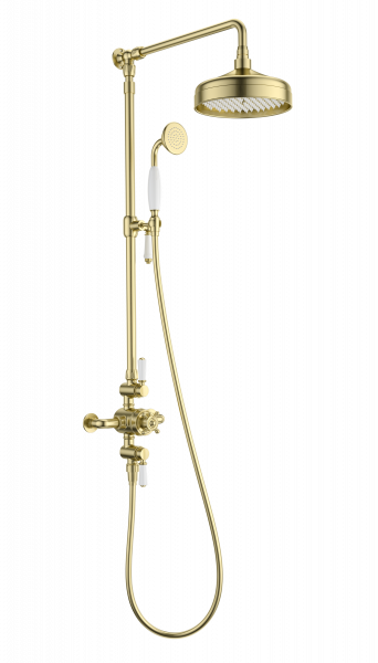 Душевая стойка Wonzon & Woghand WW-B3041-BG с термостатом, золото