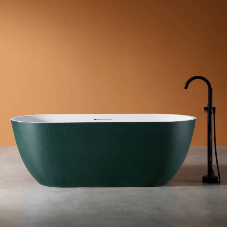 Ванна из искусственного камня Abber Frankfurt AM9941MBG 170x75 темно-зеленая матовая