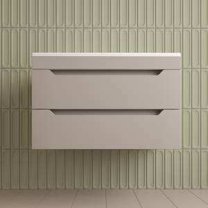 Тумба с раковиной Style Line Остин подвесная, крем, раковина жасмин, 55x80x45