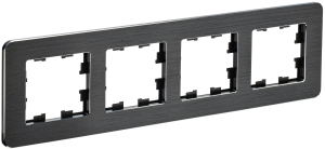 Рамка 4-постовая IEK Brite BR-M42-M-21-K02 черный