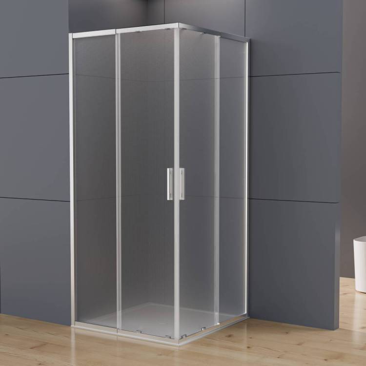 Душевой уголок Vincea Rapid-N VSS-3RN9090E10MT профиль хром, стекло текстурное, 90x90x195