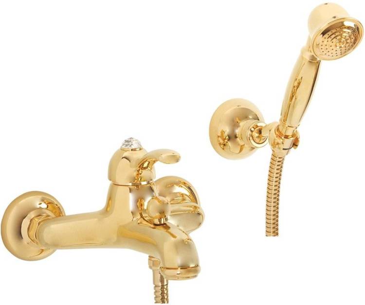 Смеситель для ванны с душем Migliore Lem Swarovski 18890 золото