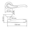 Дверная ручка Morelli LONDON EYE MH-26 SC/CP матовый хром/хром, раздельная, на круглой розетке фото 2