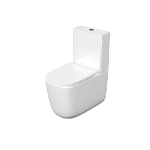 Унитаз-компакт Aquatek Optima Plus Square AQ4451-00 безободковый, сиденье микролифт, белый