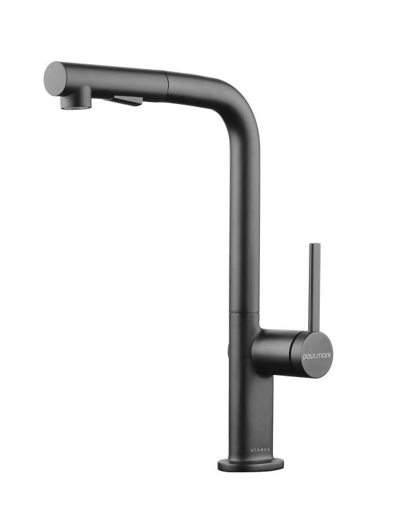 Смеситель для кухни Paulmark Neo Ne214419-GM вороненая сталь