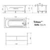 Акриловая ванна Triton Лира 150x70 Щ0000070219 белая, без каркаса фото 2