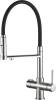 Смеситель для кухни ZorG Steel Hammer SH 2003 SATIN сатин, с гибким изливом