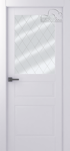 Межкомнатная дверь Belwooddoors эмаль Инари, остеклённая, белая 900x2000