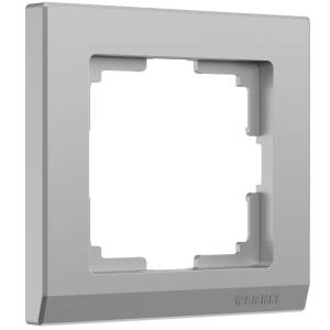 Рамка 1-постовая Werkel Stark W0011806 серебряный