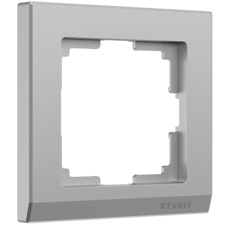 Рамка 1-постовая Werkel Stark W0011806 серебряный