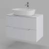 Тумба с раковиной Orange Line Li-80TuwMDF+B08-500W белая матовая, 80.5 см фото 3