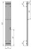 Полотенцесушитель электрический Grois Quartet Quartet GR-125 180х1500 П3 RAL 9005 R черный фото 2