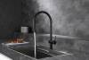 Смеситель для кухни AQUAme Cucina AQM9901MB с выдвижным изливом, черный матовый фото 11