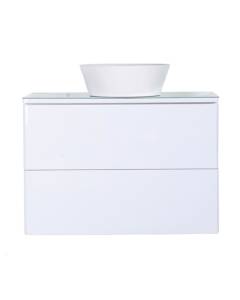 Тумба с раковиной Orange Отто Ot-75TuGLASS+B08-360W подвесная