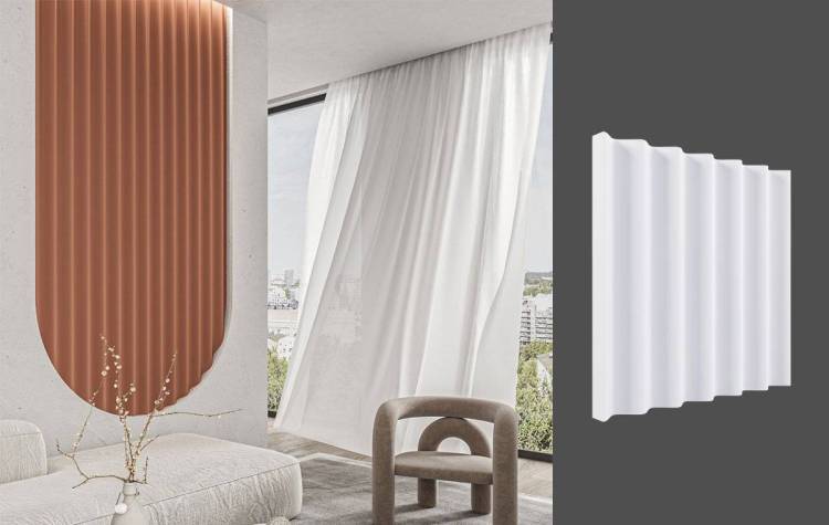 Гипсовая панель Deco Line Modern Small Wave 60x4.5x60