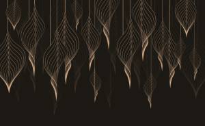 3D Фотообои Artegrafico «Золотые ниспадающие листья» PL-053 канвас