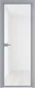 Межкомнатная дверь Profil Doors 1 AX цвет профиля Серебро, стекло безопасное 6 мм белый триплекс 600x2000