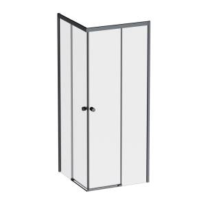 Душевой уголок AM.PM X-Joy W94G-403-8080-BТ1К профиль черный матовый, стекло прозрачное, 80x80