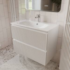 Тумба с раковиной Terminus Sicilia SIC10802900301O белый, 80x62