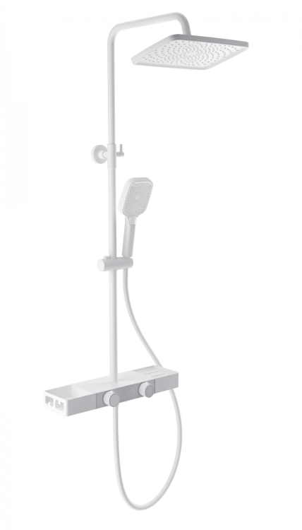 Душевая стойка Wonzon & Woghand WW-B3552-MW с термостатом, белый