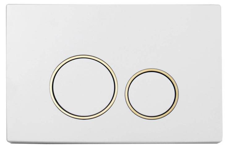 Кнопка смыва Boheme 660 пластик White Gold, круглая
