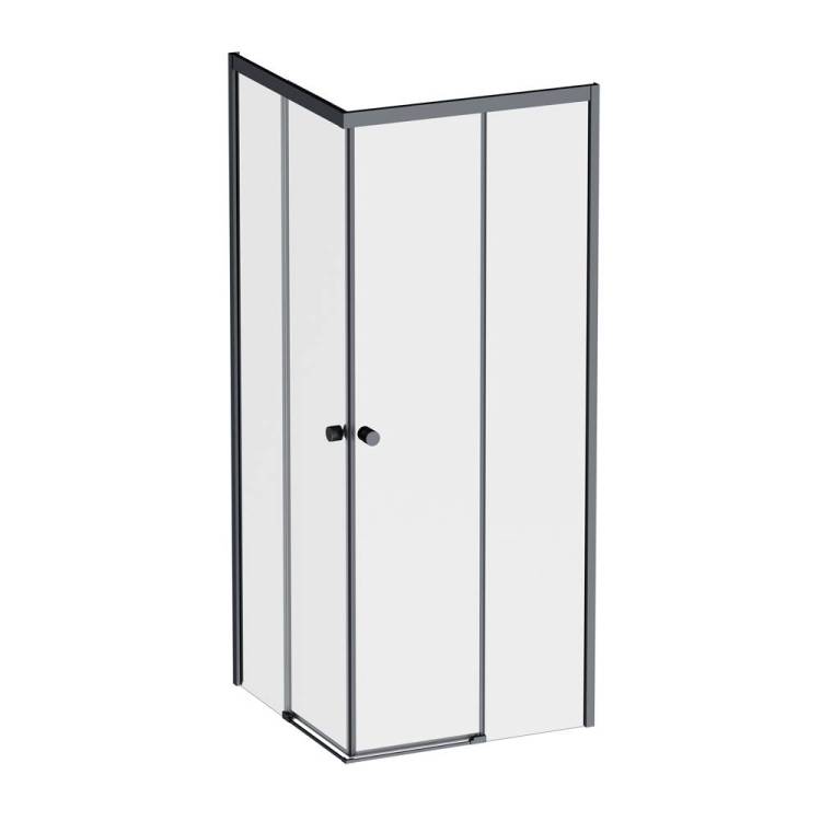 Душевой уголок AM.PM X-Joy W94G-403-8080-BТ1К профиль черный матовый, стекло прозрачное, 80x80
