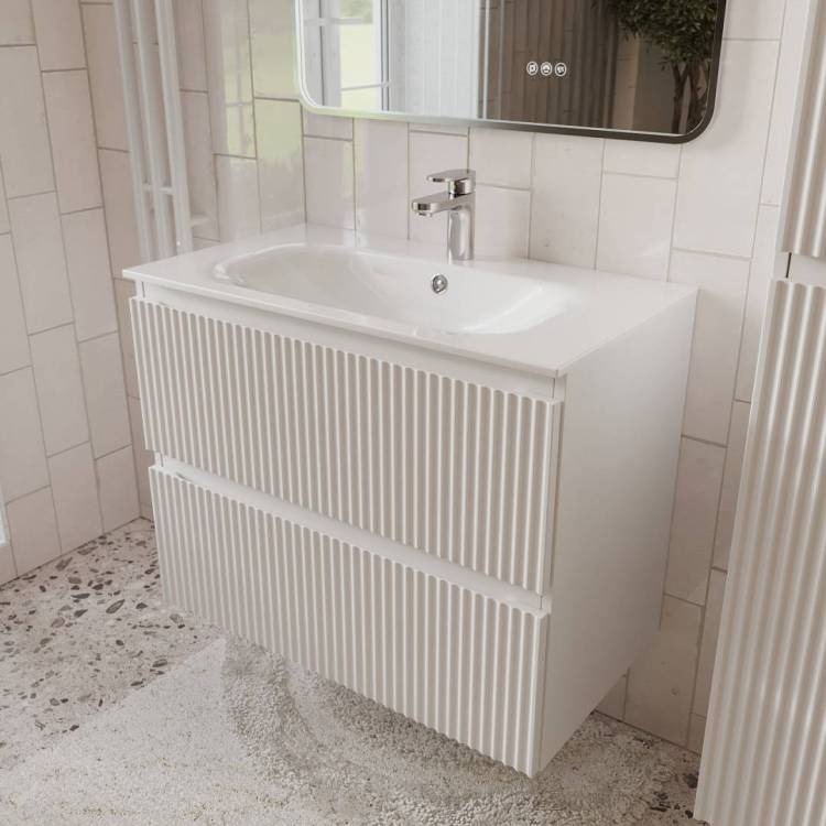 Тумба с раковиной Terminus Sicilia SIC10802900301O белый, 80x62